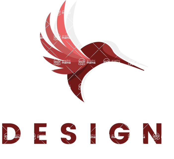 Business Logo Templates - vector graphics in a pack from GraphicMama - Colorful Vector Hummingbird Logo Design